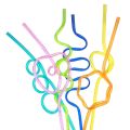 Crazy Loop Straws, (Pack of 50) Crazy Silly Colorful Reusable Drinking Straws Mega Pack BPA and PFOA Free. 