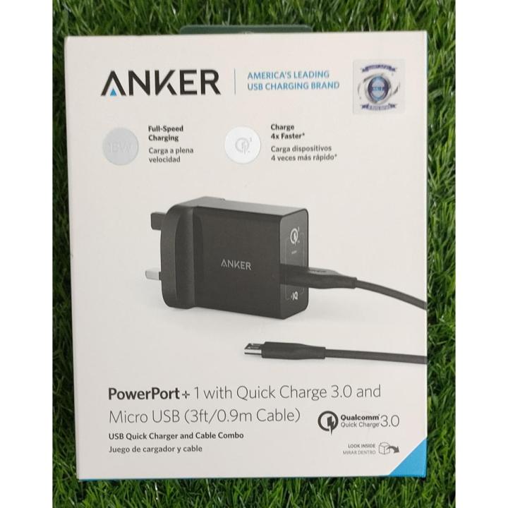 Anker_ PowerPort+ 1 Quick Charge 3.0 18W 3A Fast Charging For Android and iOS Smart Phones