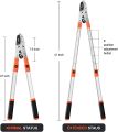 Extendable Anvil Loppers Tree Trimmer with Compound Action,Chops Thick Branch Ease,27-41''Telescopic Heavy Duty Branch Cutter,2 inch Clean Cut Capacity. 