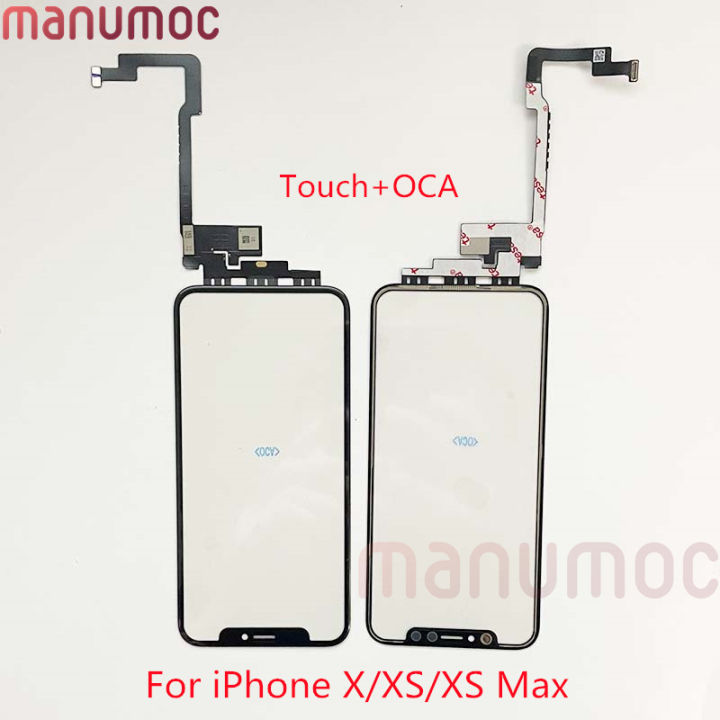 Long Flex Cable Glass With Touch Digitizer Screen With OCA For iPhone X XS MAX TP LCD Replacement Repair