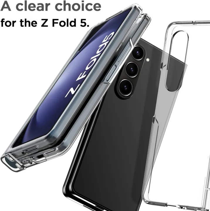 Samsung%20Galaxy%20Z%20Fold%205%20Clear%20Case,%20%5BAnti-Yellow%5D%20Slim%20Fit%20Ultra-Thin%20Transparent%20Crystal%20Hard%20PC%20Protective%20Phone%20Case%20-%20Image%202