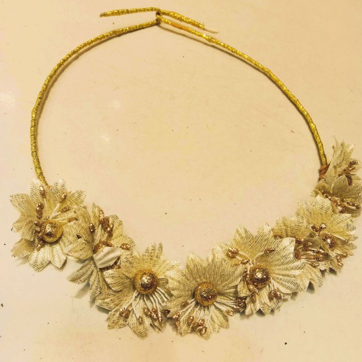 Golden Glittor Flower Crown / Ideal For Birthday Girl / Bridal Shower