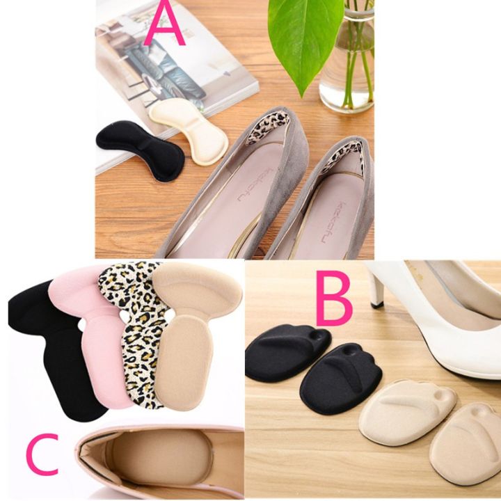 Thickened anti-skid high-heeled shoes with anti abrasion heel pasted with invisible adjustable size pad