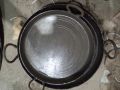 pure iron madevflat bottom karahi for making jalebi shami kabab butt karahi tawa fist fry kalahi tawa tawa keema and lot of things heavy quality easy to use easy to handle. 