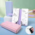 Pencil Case Multifunctional Bookshelf 2-in-1 Efficient Space Foldable Reading Shelf Pencil Box Simple Book Display For Schools Supples 1Set. 