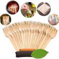 AURA [100Pcs Disposable Wooden fork for fruits fork Wood Western Steaks Wedding Party Tableware Kitchen Accessories}. 