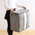 Portable Bamboo Charcoal Clothes Blanket Large Folding Bag Storage Box Organizer. 