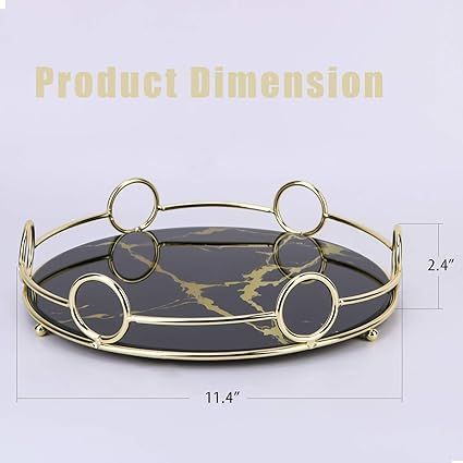 Makeup%20Organizer%20Tray,%20Decorative%20Glass%20Vanity%20Tray%20for%20Perfume,%20Jewelry%20and%20Decor,%20Round%20Cosmetic%20Storage%20for%20Dresser,%20Bathroom%20Counter,%20-%20Image%202