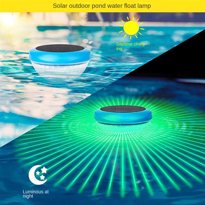 1 PCS Solar Floating Pool LED Lights Waterproof RGB Color Changing Pool Lights for Pool,Pond,Spa,Hot Tub