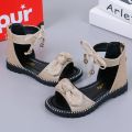 Summer Girls Flat Sandals Princess Shoes Children Soft Bottom Roman Shoes Girl Bow Casual Sandals Kids Size 27-37. 