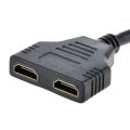 1080P HDMI Port Male to 2 Female 1 In 2 Out Splitter Cable Adapter Converter. 