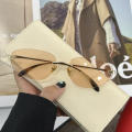 Personalized sunglasses womens Trendy Future fashion Y2K design sunglasses Light luxury Korean sunglass for Fashion accessory Sun protection Streetwear Urban Millennial women. 
