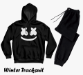 Marshmallow Printed Tracksuit Winter Pullover Hoodie Jacket & Trouser Trendy Track Suit for_Men_Boys _Girls Trendy Fashion Wear Track Suit Gym Sports Outdoor. 