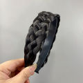 【They all say it looks good】 Five-Strand Braid Widened Wig Hair Hoop Women's Hand-Woven Twist Braid Headband Braided Hair High Skull Top Acrylic Hair Accessories. 