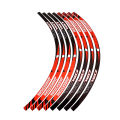 High Quality Motorcycle Tyre Waterproof Wheel Logo Sticker Rim Personality Reflective Stripe Honda CBR Rim Sticker Red for both Wheels Both Sides. 