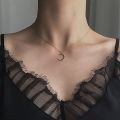 【Satisfaction guaranteed】Niche Design Moon Necklace for Women Trendy Chain Simple Elegant Minimalist Korean Style. 