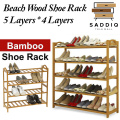 Folding Wooden Shoe Rack Multi purpose Shoe Rack Storage Organizers 3-4-5 Saddiq Tele Mall. 