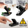 Reusable Plastic Mouse Traps for House, Small Rat Traps Quick Effective Snap Traps, Easy to Set MiceTrap Mouse Catcher, Reusable Mousetrap, Safe Mice Trap for Indoor Outdoor Home Garden. 