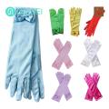 Frayed Edges-free Girls' Gloves Colorful Bowknot Gloves for Kids' Stage Performances Parties Princess Skirt Accessories Girls' Bow Gloves. 