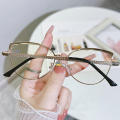 Vintage Diamond Metal Glasses Frame Myopia Frames Optical Eye Glasses Fashionable Anti Blue Light Flat Glasses. 