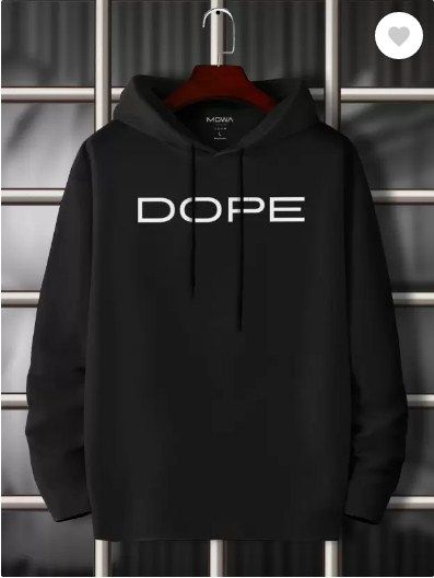 Men Black Dope Printed Hoodie In High Quality Fabric 1288