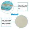 Softly Blue Ship Anchor Print Bathroom Decoration Mildew-proof Waterproof Shower Curtain+ Non Slip Bathroom Pedestal Rug + Toilet Lid Cover + Floor Mat Bath Mat + 5Pcs Stair Mat. 
