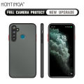 Hontinga for Realme 5 Pro Cover Simple Solid Color Case Edge Frosted Transparent Phone Cover. 