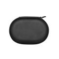 Headphone Box Earphones Case Oval Storage Bag Headphones PU Storage Box Black Portable Hold Storage Box Earphone Accessories. 