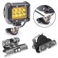 2pcs LED Light Bar Mounting Brackets Hood Offroad Work Light Clamp Holder. 