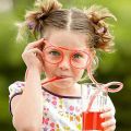 New Reusable Soft Glasses Shape Straw Drinking Straw Unique Flexible Drinking Tubes Colorful Baby straw Kids Party Baby Birthday Party Toys. 