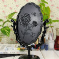 Black Butterfly Rotatable Vintage Desktop Gothic Rose Stand Compact Makeup Mirror European Style Acrylic Small Size Makeup Tools. 