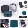 PU Leather Cosmetic Organizer Storage Box Travel Bag. 