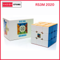 Moyu RS3M 2020 Magnetic Cube 3x3 Magic Puzzles Speed Cube Magnets Cube 3*3 Sticker less Toys For Children R3SM. 