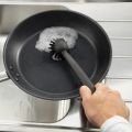 IKEA RINNIG Dish-washing brush, Black dishwashing brush with suction cup and handle. 