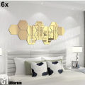 Acrylic mirror for wall acrylic wall art Hexagon Acrylic Wall decor Mirror. 