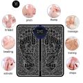 EMS Foot Massager Pad Reflexology Foot Acupoint Massage Muscle Stimulation Improve Blood Circulation Relief Pain USB Rechargeabl. 