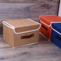 Simple fabric storage box with lid, student dormitory, household finishing artifact, clothes, sundries, foldable storage box. 
