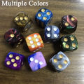 12mm Dice 6 Sided D6 Game Dice 100/50/30/10Pcs Random Colors Two Tone Round Corner Dices Teaching Math PRG Board Game. 