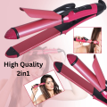 2 in 1 Hair Straightener and Curler, ceramic plates, fast heating, portable hair styling tool, dual function hair straightener & curling iron, easy-to-use hair curler for women, professional hair styling machine. 