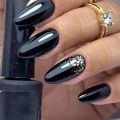 24Pcs/Set Red Almond Nail Tips Glitter Artificial Acrylic Long Press on Nails European Style Stick on Nails Wearing Nails. 