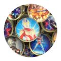 Ultraman bouncy ball paper card children's bouncing ball jumping ball capsule machine toy ball cartoon ball floating water ball pattern. 