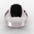 Natural Onyx Aqeeq stone Zulfiqar Sword Style Pure Silver Ring for Boys and Men with aqeeq stone, Chaandi Ring, Pure silver ring, 925 Sterling silver ring. 