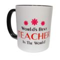 Gift "World Best Teacher In the World"| gift for Teacher Birthday, Teacher day| with black handle. 