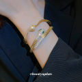 Real Gold Electroplated Zircon Snake Bracelet Fashion Design Bracelet Personality Affordable Luxury Creative Style Bracelet. 
