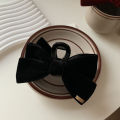 Large Bowknot Red Black French Hairclip Accessories Headwear Velvet Princess Hairpins Headdress. 