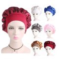 【DM bag factory Store】Silk Women Sleep Shower Cap Bath Towel Hair Dry Quick Elastic Hair Care Bonnet Wrap Hat. 
