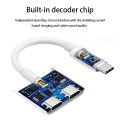 2 in 1 Dual Type C Headphone Adapter USBC Splitter Jack AUX Audio Charging Converter for Huawei Samsung Xiaomi. 