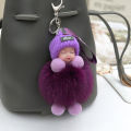 Pendant Keychains Ornamental Knitted Hat Wear Baby Key Ring. 