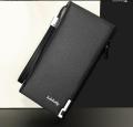 Balebaily PU Leather Men Wallets Purse Long Male Clutch Bifold Zipper Wallet Money Bag. 