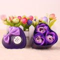 Soap Flower Eye-catching Artificial Soap Rose Flower with Bow Knot Box. 